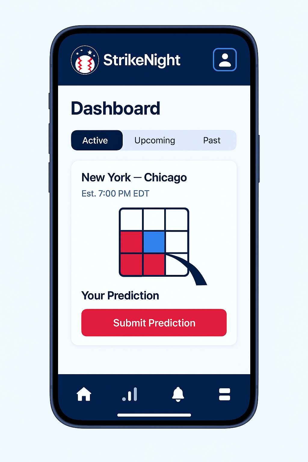 StrikeNight app interface